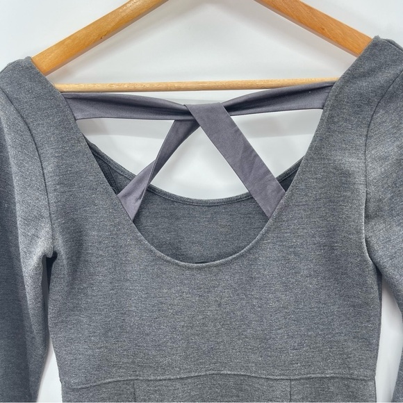 Club Monaco Gray 3/4 Sleeve Knee Length Dress Size Medium - Picture 5 of 9